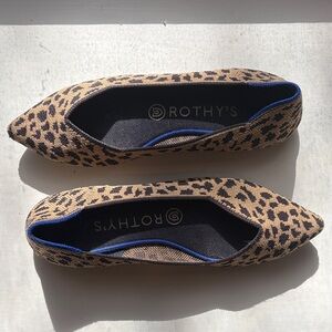 Rothy's Tan and Black Animal Print Flats